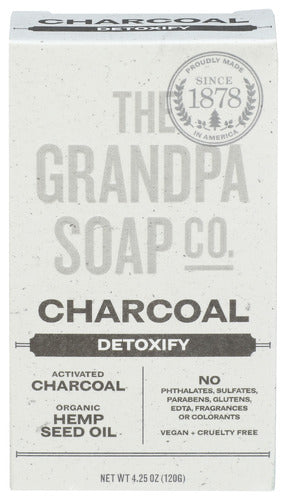 GRANDPAS SOAP BAR CHARCOAL - 4.25 OZ