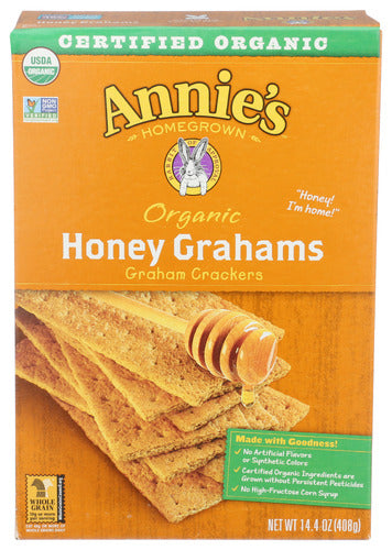 Annies Homegrown 
Cracker Graham Honey, 14.4 OZ.