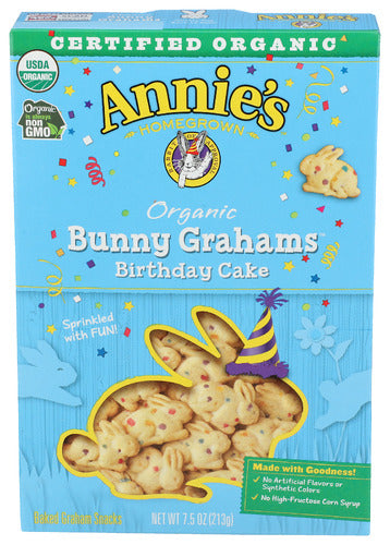 Annies Homegrown 
Graham Crkr Sncks Bday Ck, 7.5 OZ.