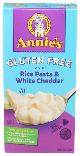 Annies Homegrown 
Pasta Rice Shell Wht Chdr, 6 OZ.