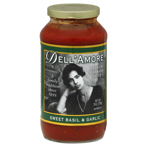 Dell Amore 
Sauce Pasta Basil&Grlc, 25 OZ.