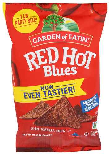 GARDEN OF EATIN CHIP TRTLA RED HOT BLUE - 16 OZ