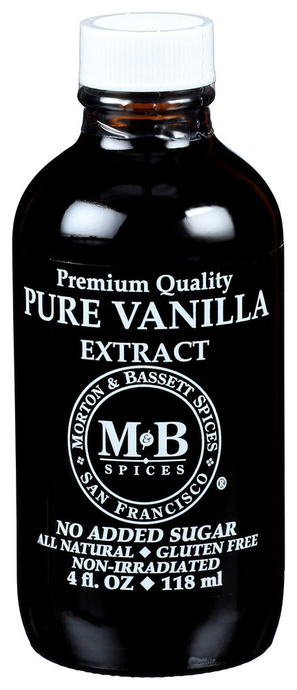 MORTON & BASSETT EXTRACT VANILLA PURE SF - 4 OZ