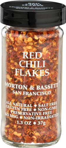 MORTON & BASSETT CHILI FLAKES RED - 1.3 OZ