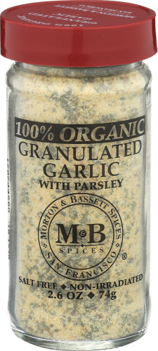 Morton & Bassett
Spice Garlic Granultd Org, 2.6 OZ.