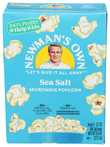 NEWMANS OWN POPCORN MICROWAVE REG - 10.5 OZ
