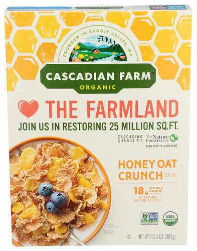 Cascadian Farm 
Cereal Hny Oat Crunch, 13.5 OZ.