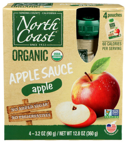 NORTH COAST APPLESAUCE 4PK PCH ORG - 12.8 OZ
