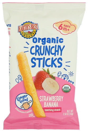 EARTHS BEST STICKS CRUNCHY STRW BNNA - 0.56 OZ