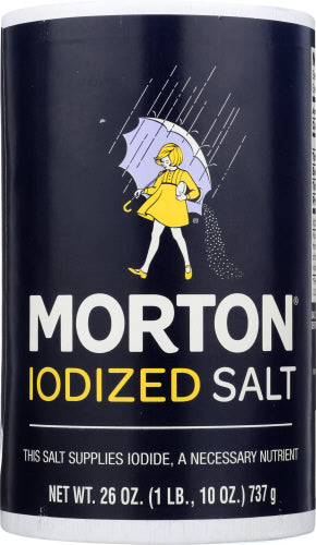 MORTONS SALT IODIZED - 26 OZ