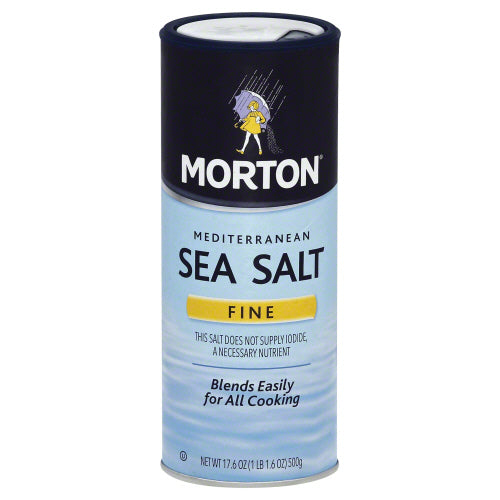 MORTONS SEA SALT FINE - 17.5 OZ