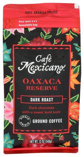 Cafe Mexicano 
Coffee Grnd Oaxaca Drk, 12 OZ.