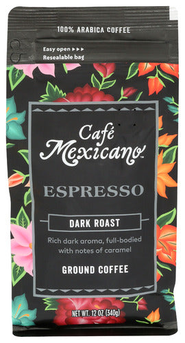 Cafe Mexicano 
Coffee Grnd Esprsso Drk, 12 OZ.