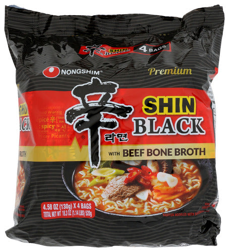 NONG SHIM NOODLE SHIN BLCK RAMYUN 4PK - 18.32 OZ