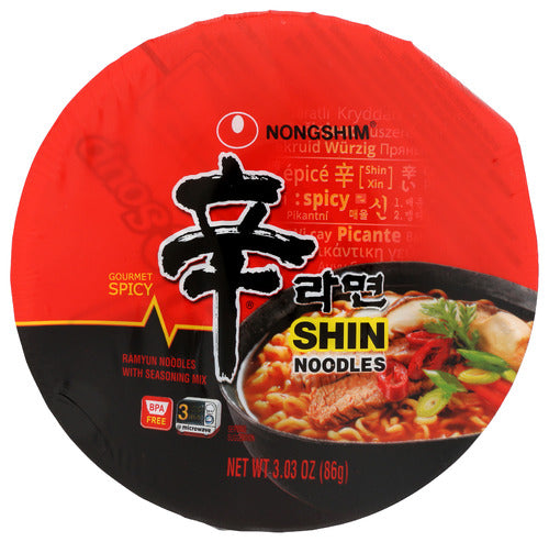 NONG SHIM SOUP BOWL NDLE SHIN GRMT SPICY - 3.03 OZ