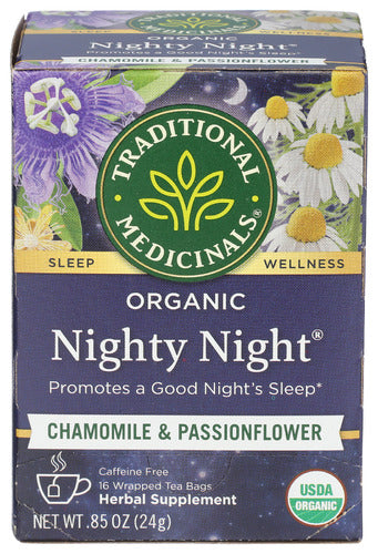 TRADITIONAL MEDICINALS TEA NIGHTY NIGHT ORG - 16 BG