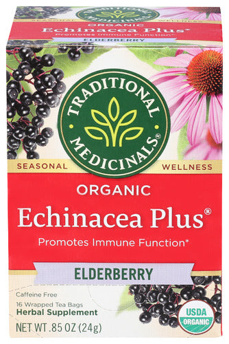 TRADITIONAL MEDICINALS TEA ECHINACEA ELDER ORG - 16 BG