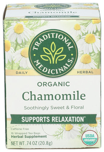 TRADITIONAL MEDICINALS TEA CHAMOMILE ORG - 16 BG