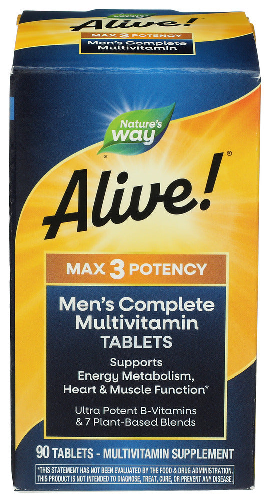 NATURES WAY ALIVE MEN 3X MULTIVIT90TB - 90 TB