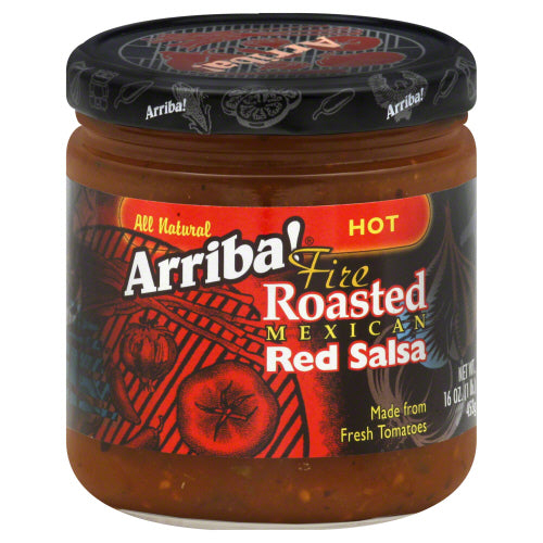 Arriba 
Salsa Hot Rstd Tomato, 16 OZ.