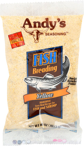 Andys 
Breading Fish Yellow, 10 OZ.