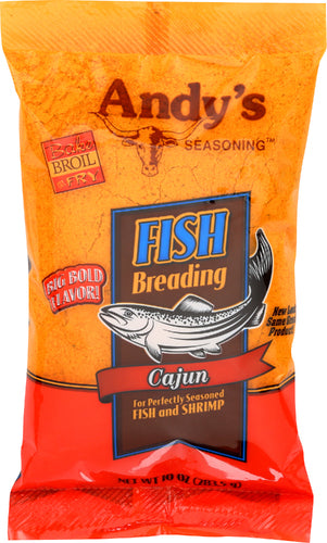Andys 
Breading Fish Cajun, 10 OZ.