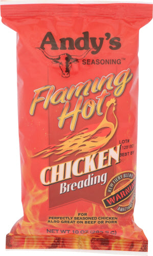 Andys 
Breading Chkn Flaming Hot, 10 OZ.