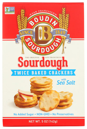 BOUDIN SOURDOUGH CRACKERS SOURDOH SEA SALT - 5 OZ