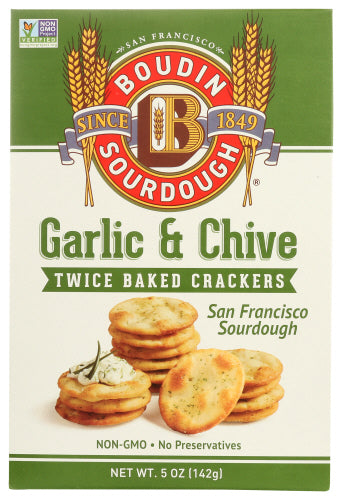 BOUDIN SOURDOUGH CRACKERS GARLIC CHIVE - 5 OZ