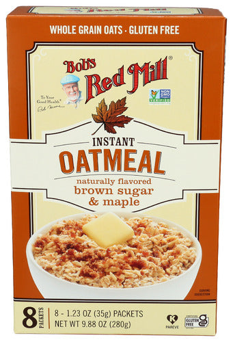 Bobs Red Mill 
Oatmeal Brn Sug Mpl 8Pkt, 9.87 OZ.