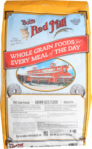 BOBS RED MILL FLOUR RICE BROWN - 25 LB