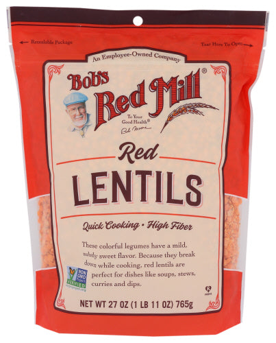 BOBS RED MILL LENTILS RED - 27 OZ