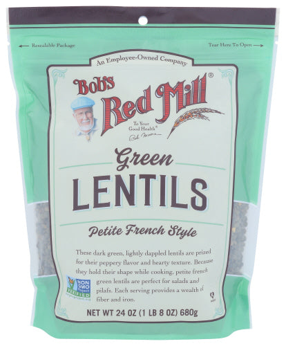 BOBS RED MILL BEAN LENTIL GREEN - 24 OZ