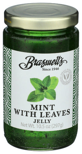 BRASWELL JELLY MINT W LEAVES - 10.5 OZ