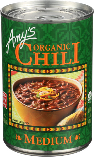 Amys 
Chili Medium Org, 14.7 OZ.