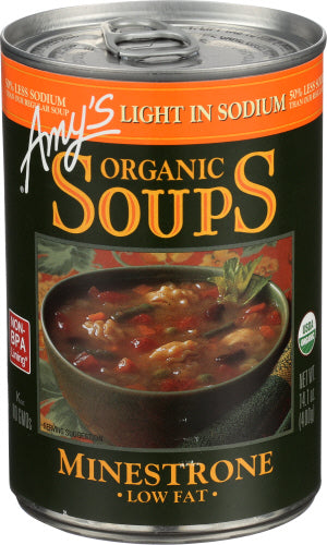 Amys 
Soup Minestrone Ls, 14.1 OZ.