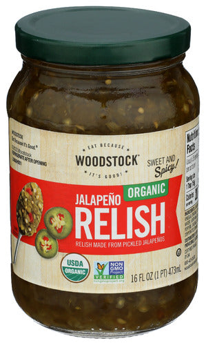 WOODSTOCK RELISH JALAPENO - 16 OZ