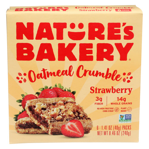NATURES BAKERY BAR OATML CRMB STRW 6CT - 8.46 OZ