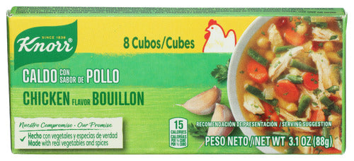 KNORR BOUILLON CUBE HSP CHKN 8CT - 3.1 OZ