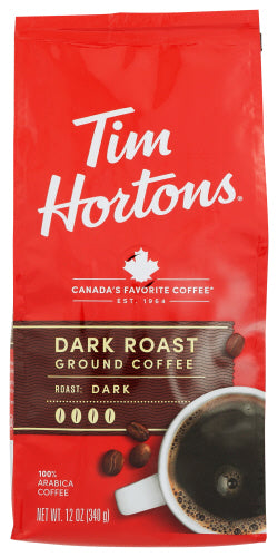 TIM HORTON COFFEE BAG DRK ROAST - 12 OZ