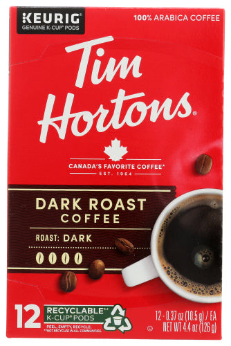 TIM HORTON COFFEE SS DRK ROAST 12PC - 4.44 OZ