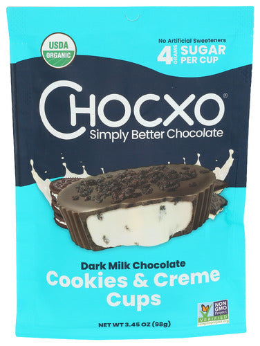 Chocxo 
Choc Cup Cookies And Crm, 3.45 OZ.