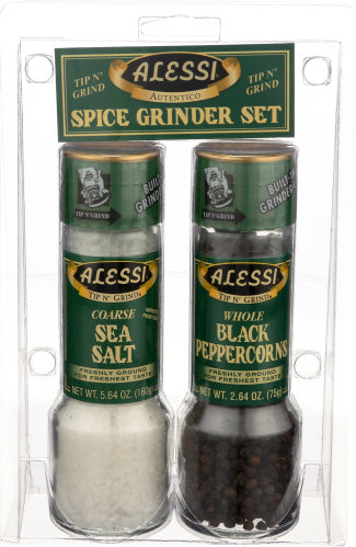 Alessi 
Grinder Sea Salt Blk Prcrn Set, 2 PC.