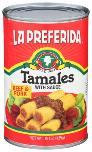 LA PREFERIDA TAMALE BEEF & PORK CAN - 15 OZ