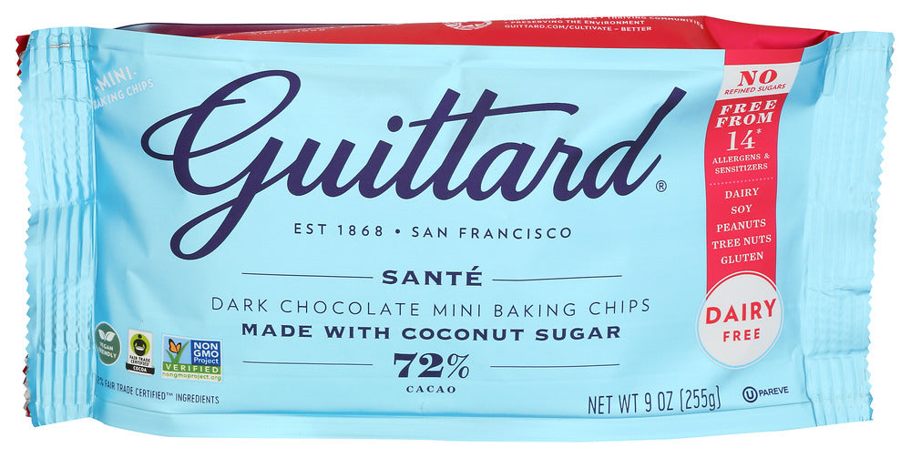 GUITTARD BAKING CHIPS 72 DARK CHOC - 9 OZ