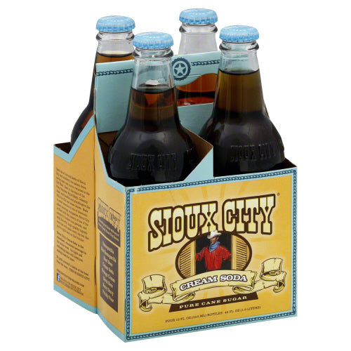 SIOUX CITY SODA 4PK CREAM SODA - 48 FO