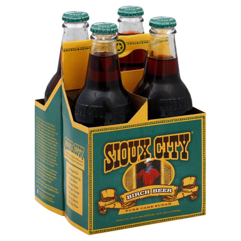 SIOUX CITY SODA 4PK BIRCH BEER - 48 FO