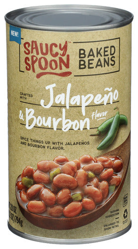 SAUCY SPOON BEANS BKD BOURBON JALPNO - 28 OZ