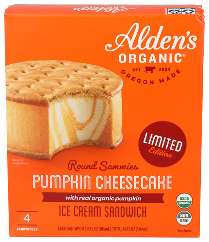 ALDENS ORGANIC ICE CRM SNDWCH CHSCK PMP ORG - 14 FO