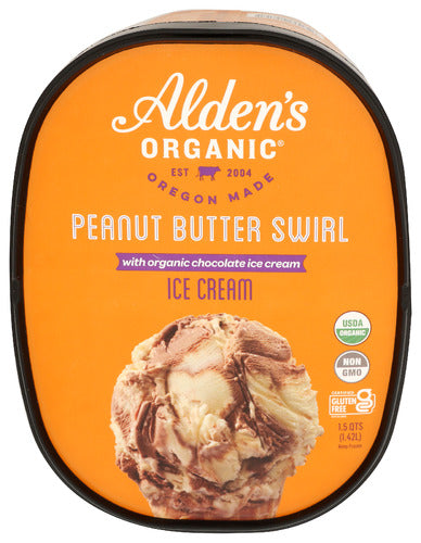 ALDENS ORGANIC ICE CREAM PNT BTR SW ORG - 48 FO
